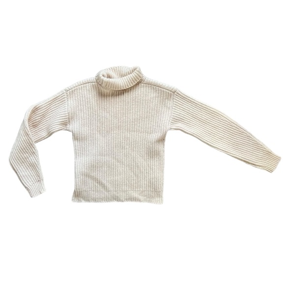 Naadam Merino Wool Cashmere Fisherman Turtleneck Winter White Women's size Small - Picture 6 of 11